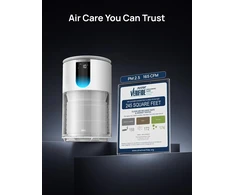 DREO oro valytuvas iki 109 m² su HEPA 3-in-1 filtru, Wi-Fi ir PM2.5 jutikliu DR-HAP009S Baltas