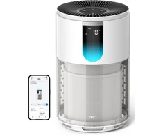 DREO oro valytuvas iki 109 m² su HEPA 3-in-1 filtru, Wi-Fi ir PM2.5 jutikliu DR-HAP009S Baltas