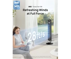 Dreo stacionarus bokštinis ventiliatorius 106 cm, 50 W, 4 režimai, laikmatis, Cruiser Pro T1
