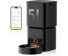 DUDUPET automatinis kačių ir šunų pašaro dozatorius, Wi-Fi, 5 l talpa, iki 10 porcijų per dieną, ZC-F09