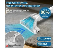 Dulkių siurblys Hjh kilimų ir apmušalų valymo siurblys 600 W, 17 kPa, VC03-EU