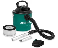 Dulkių siurblys VONROC belaidis pelenų siurblys 20 V, 12 l, HEPA filtras, pūtimo funkcija, S_VC507AC