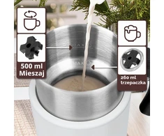 Duronic automatinis pieno putų plakiklis ir šildytuvas 500 W, 500 ml, MF500 WE