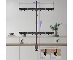Duronic keturių monitorių stalinis laikiklis 13–27 col., VESA 75/100, iki 8kg, DMT254