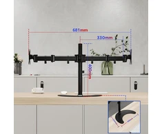 Duronic laisvai pastatomas laikiklis dviem monitoriams 13–27 col., VESA 75/100, DM25D2