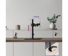 Duronic monitoriaus laikiklis DM25D1, stalinis, VESA 75/100, ekranams 13–27 col., iki 8kg