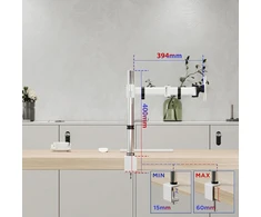 Duronic monitoriaus laikiklis su stalo spaustuku VESA 75/100 iki 8kg DM251 × 3 WE