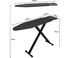 Duwee lyginimo lenta su garinio lygintuvo atrama, reguliuojamas aukštis, 34 x 109 cm, juoda