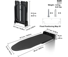 Duwee sulankstoma lyginimo lenta sienai, 31 x 91,5 cm, plieno paviršius, Wall1236-iron board