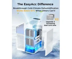 EasyAcc Q22 oro sausintuvas, 2 l talpa, 85 W, tylus nešiojamas modelis