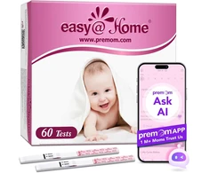 Easy@Home ankstyvojo nėštumo HCG testų juostelės, 60 vnt., 10 mIU/mL, EZW1-S-60