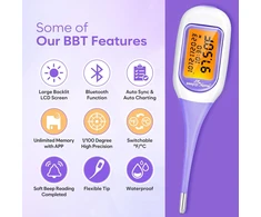 Easy@Home bazinis termometras su Bluetooth, apšviečiamu ekranu ir Premom programėle EBT-300