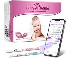 Easy@Home ovuliacijos ir nėštumo testų juostelės, 100 LH + 20 hCG, 96-MFAQ-5B6P