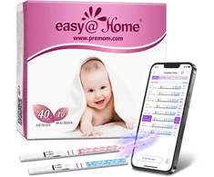 Easy@Home ovuliacijos ir nėštumo testų juostelės 40+10, 5 mm, 40LH+10hCG