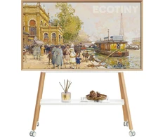 ECOTINY mobilus televizoriaus stovas su ratukais 49–75 col., iki 40 kg, HW1158WH