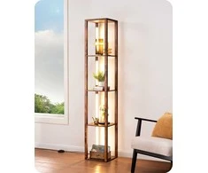 EDISHINE grindų lempa su lentynėle, LED, 20 W, 1530 lm, reguliuojama šviesos temperatūra, ST-F31005