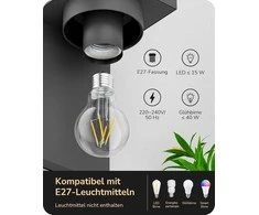 EDISHINE lauko sieninis šviestuvas, IP44, E27, 15 W, aliuminis ir stiklas, antracito spalvos, KH 2401 DN