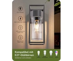 EDISHINE lauko sieninis šviestuvas IP44, E27, antracito spalvos, DHOWL03B