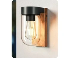 EDISHINE lauko sieninis šviestuvas IP44, E27 lizdas, aliuminis ir stiklas, 20 x 8,2 x 13,5 cm, KH 2401 DN