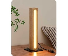 EDISHINE stalinė LED lempa, juoda ir medžio spalvos, 5,5 W, reguliuojama šviesa, DHLTL02F