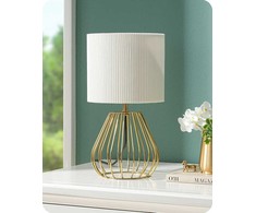 EDISHINE stalinė lempa, E14 lizdas, 4 W LED lemputė, kreminės baltos spalvos, 2700 K, metalinis pagrindas, 17 x 16 x 16 cm