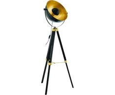 EGLO grindų lempa, 60 W, E27, juoda, žalvario ir aukso spalvų, 164 cm, 49618