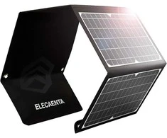 ELECAENTA nešiojama saulės baterija 30 W ETFE, USB-C, 3 jungtys, PD18 W, QC3.0, LSFC-30