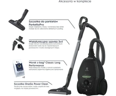Electrolux dulkių siurblys su maišeliu Pure D8.2, 3,5 l, 57 dB, PD82-Žalias