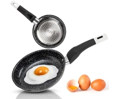 EliteHoff indukcinė keptuvė, aliuminio, keramikinė danga, 16 cm, juoda