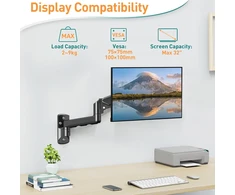 ELIVED sieninis monitoriaus laikiklis 13–32 colių, VESA 75 × 75/100 × 100 mm, EV023-DE