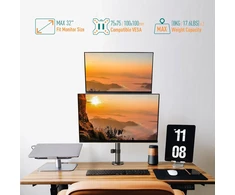 ELIVED vertikalus laikiklis 2 monitoriams 13–32 col., VESA, iki 8kg, EV4012