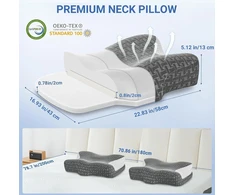 Elviros CPAP pagalvė iš atminties putų, reguliuojamo aukščio FEL10104DGWH004