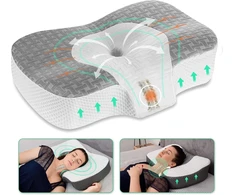 Elviros ergonominė kaklo pagalvė iš atminties putų, reguliuojamo aukščio, 60 x 38.6 cm FEL10000986GY