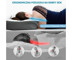 Elviros ergonominė kaklo pagalvė iš atminties putų, reguliuojamo aukščio, 60 x 38.6 x 9.9/13.5 cm, FEL10000986DG