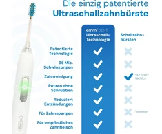 Emmi-dent ultragarsinis dantų šepetėlis Metallic Baltas su įkrovimo stotele 60020178