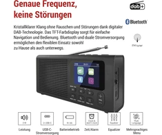 EMOS nešiojamasis skaitmeninis radijas, DAB+/FM, Bluetooth, E0090