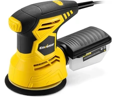 Enventor elektrinė orbitinė šlifuoklė 300 W, 6 greičių, 125 mm, rinkinys su 16 švitrinio popieriaus lapų, AJ3