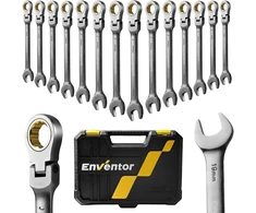 Enventor terkšlinių raktų rinkinys 6–19 mm, 14 vnt., Cr-V plienas, DS003