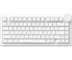 EPOMAKER AJAZZ AK820 V2 mechaninė žaidimų klaviatūra, 75% QWERTY, RGB, bevielė, Hot-Swap, balta