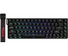 EPOMAKER AULA WIN68 HE 65% laidinė magnetinė žaidimų klaviatūra, RGB, Halla efekto jungikliai, juoda