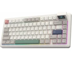 EPOMAKER belaidė mechaninė klaviatūra su LCD ekranu, RGB apšvietimu, QMK/VIA, 80 mygtukų, Hot-Swap, RT82