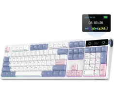 EPOMAKER belaidė mechaninė klaviatūra su ekranu, RGB, 10000 mAh baterija, TH108 PRO
