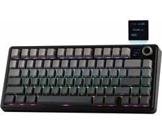 EPOMAKER F75 MAX belaidė mechaninė žaidimų klaviatūra 75% su TFT ekranu, US QWERTY, juoda