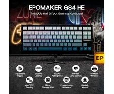 EPOMAKER G84 HE belaidė 75% magnetinė mechaninė žaidimų klaviatūra, RGB, 8000 mAh