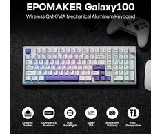 EPOMAKER Galaxy100 belaidė mechaninė žaidimų klaviatūra 1800 ANSI, RGB, 8000 mAh