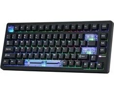 EPOMAKER HE80 laidinė žaidimų klaviatūra 75% Hall Effect, RGB, PBT, juoda