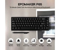 EPOMAKER mechaninė belaidė žaidimų klaviatūra, 65 % aliuminio korpusas, QMK/VIA palaikymas, RGB, P65