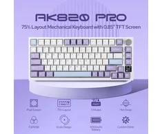 EPOMAKER mechaninė klaviatūra AK820 Pro 75% su TFT ekranu, Bluetooth 5.1 ir RGB apšvietimu