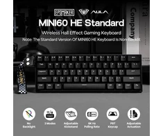 Epomaker MINI60 HE 60% bevielė žaidimų klaviatūra, 8K Hz dažnis, magnetiniai jungikliai, PBT klavišai