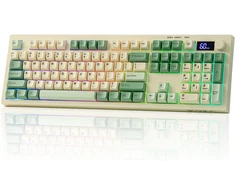 Epomaker S102 PRO žaidimų klaviatūra su TFT ekranu, RGB, BT/2.4G/USB, membraninė, skaičių blokas